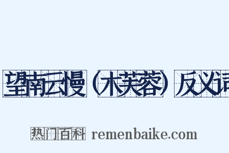 望南云慢（木芙蓉）反义词是什么意思的图片